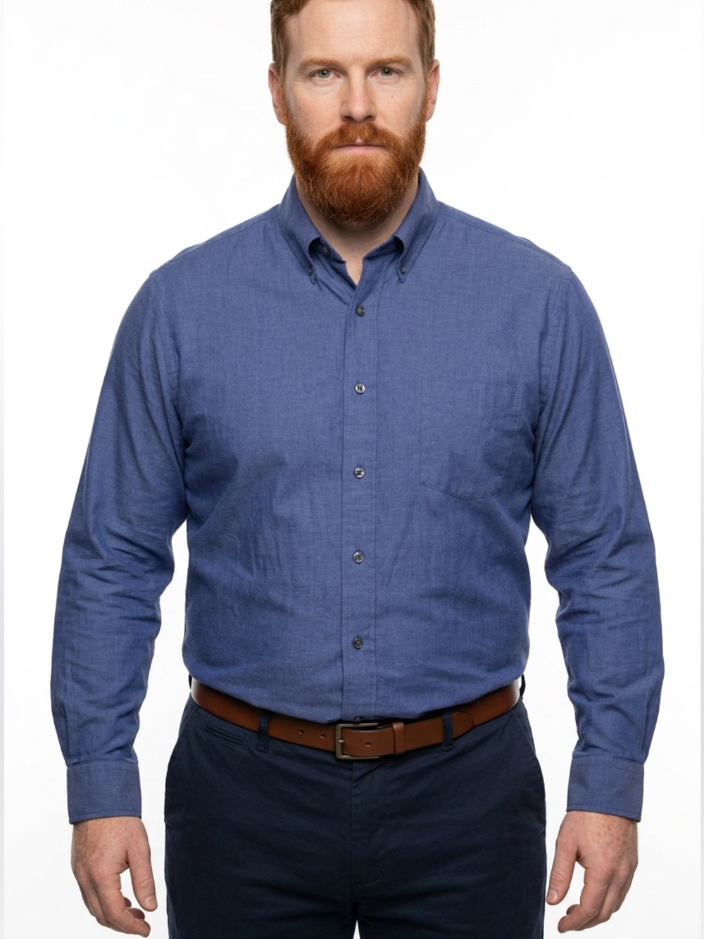 IZOD Men's XL‎ Blue Long Sleeve Button-Up Shirt Casual